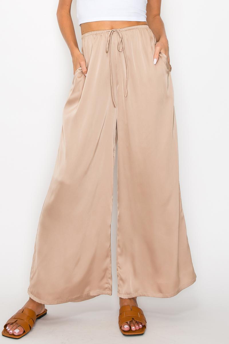 MB1153-T - Satin wide leg pants image