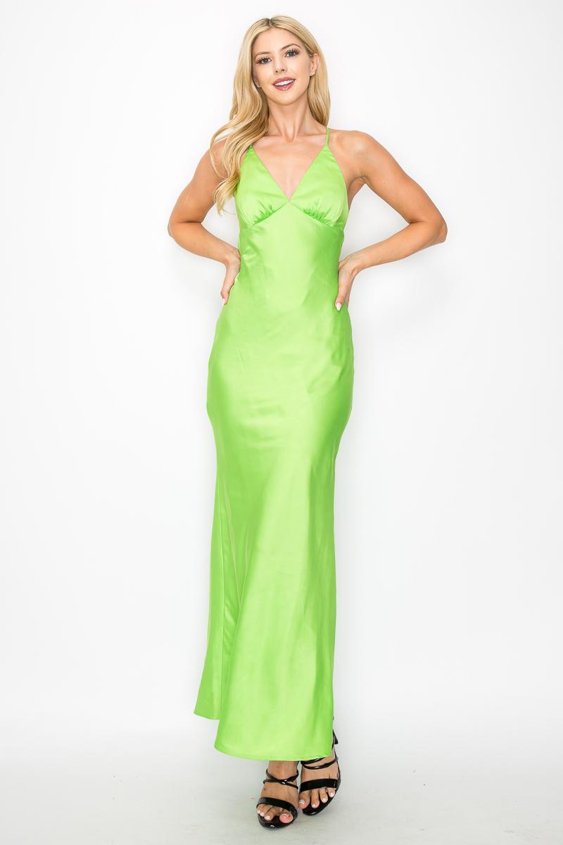 MD1136 - Satin maxi dress