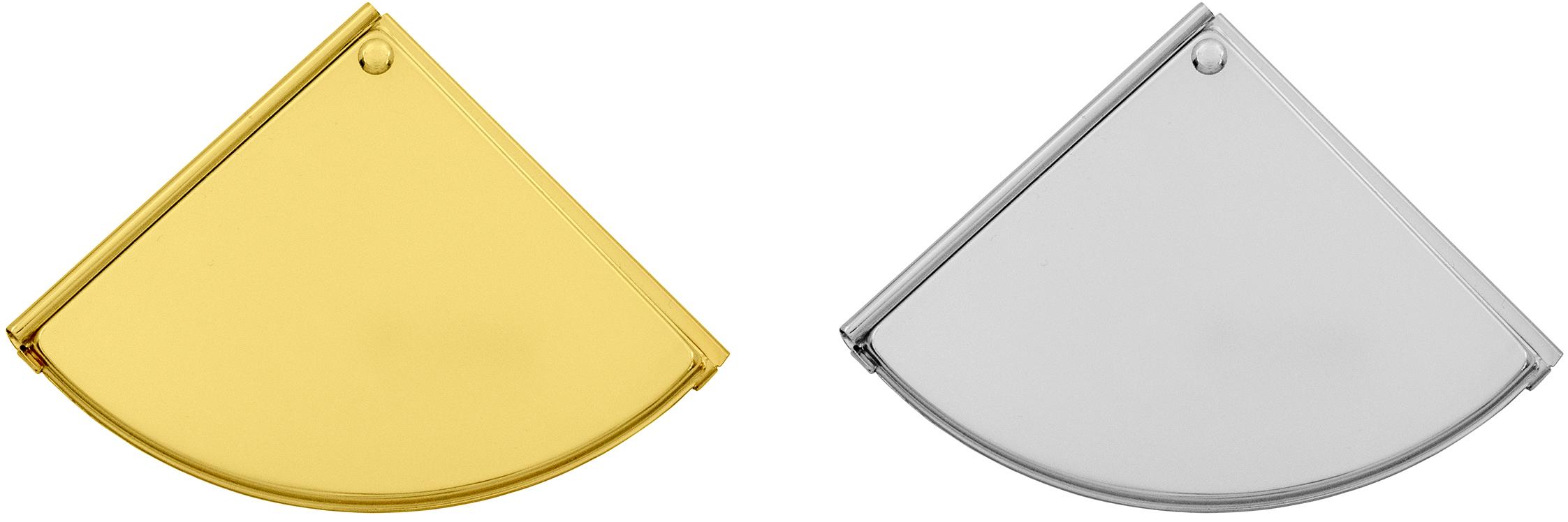 Pie Sector Shaped Sliding Compact Mirror image