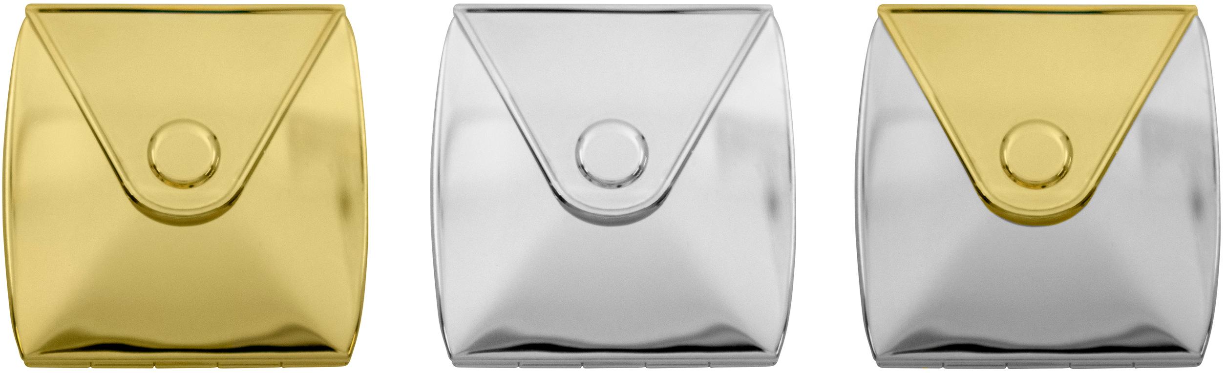Double Sided Clutch Shaped Compact Mirror image