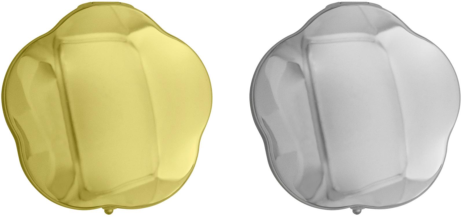 Double Sided Pentagon Shaped Compact Mirror (Gold) image