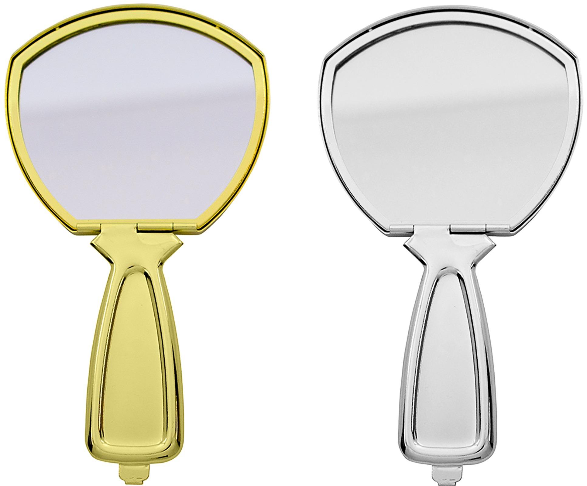 Handheld Compact Mirror With Reflective Finish image