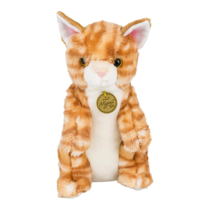 Aurora Miyoni Tots Sitting Pretty Orange Tabby Kitten Plush Stuffed Animal, 11" image