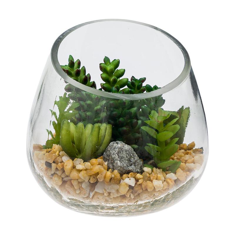 Mainstays Artificial Succulent Plant Display - 4.7" image