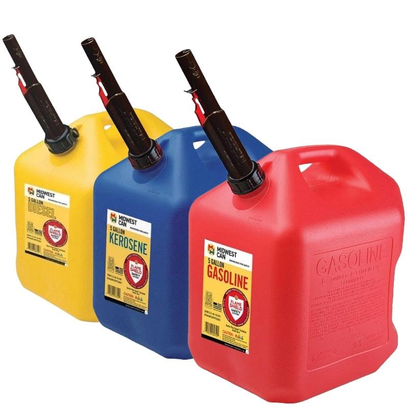 Midwest Gasoline Can 5 Gallons ( Different Kinds )