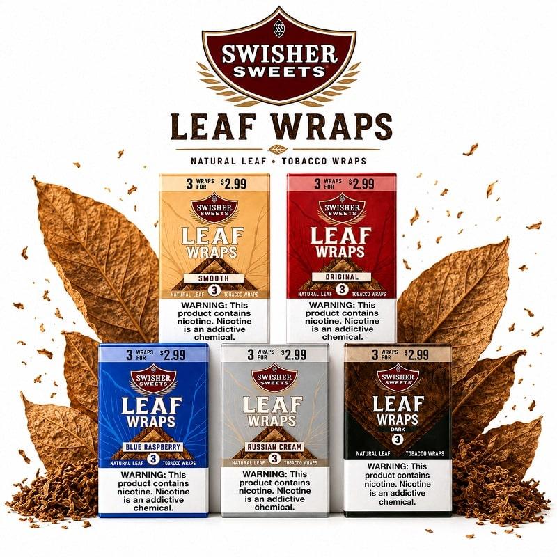 Swisher Sweet® $2.99 Leaf Wraps 3CT – 10 Pouches / Display image