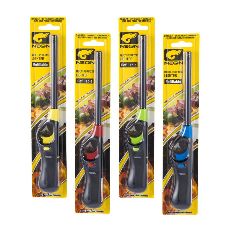 Multi-Purpose Refillable Butane Lighters, Assorted Colors image