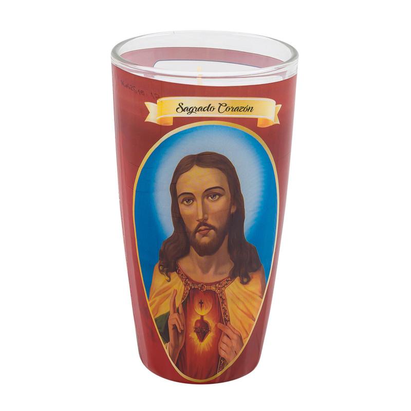 Sagrado Corazon Candle, 6" image