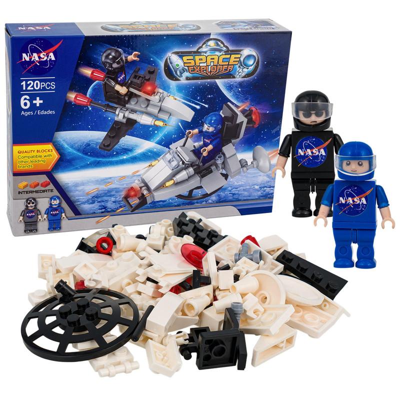 NASA Space Explorer Block Head Toy Building Playset, 120 Pieces image