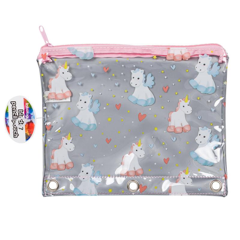 Unicorn Pencil Pouch- 7.5"- Unicorn Print image