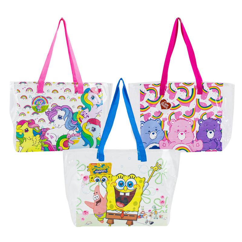 Care Bears, My Little Pony, Spongebob Squarepants Reusable Tote Bag, 14 in, Assorted