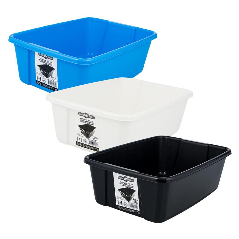 Imperial Plastics Rectangular Dish Pan, 9 Qt, Assorted Colors image