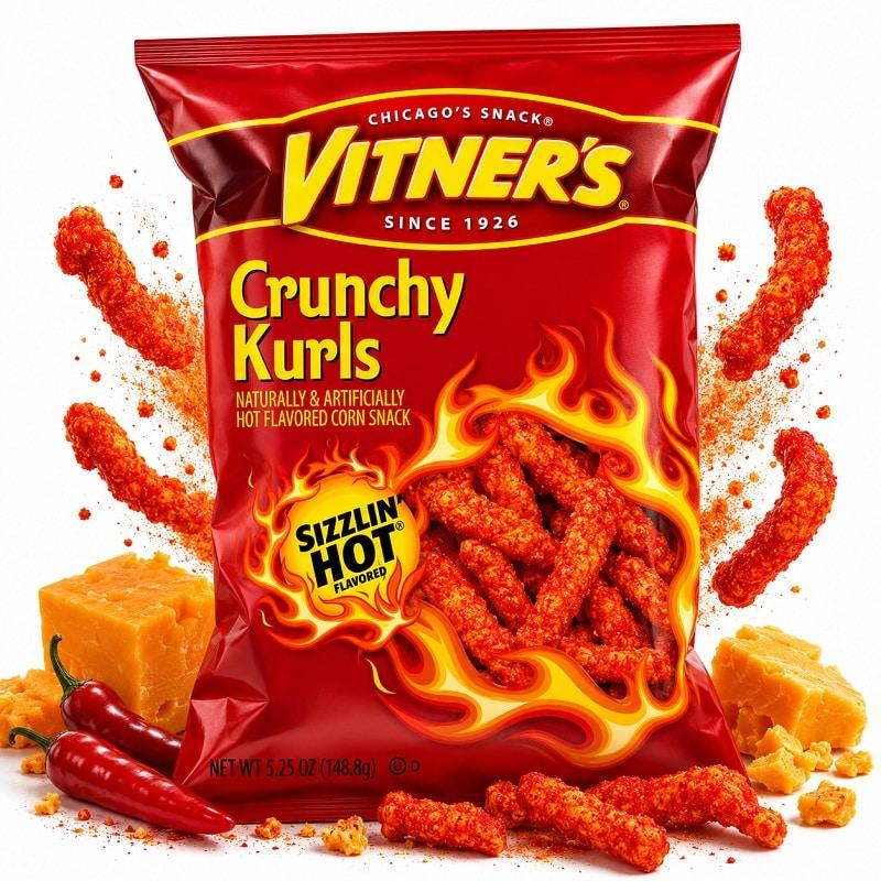 Vitner’s® 5.25oz Hot Crunchy Curls – 16 / Case image