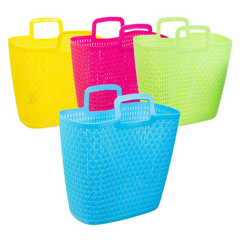 Plastic Shopping Basket- 17.71"- Assorted image