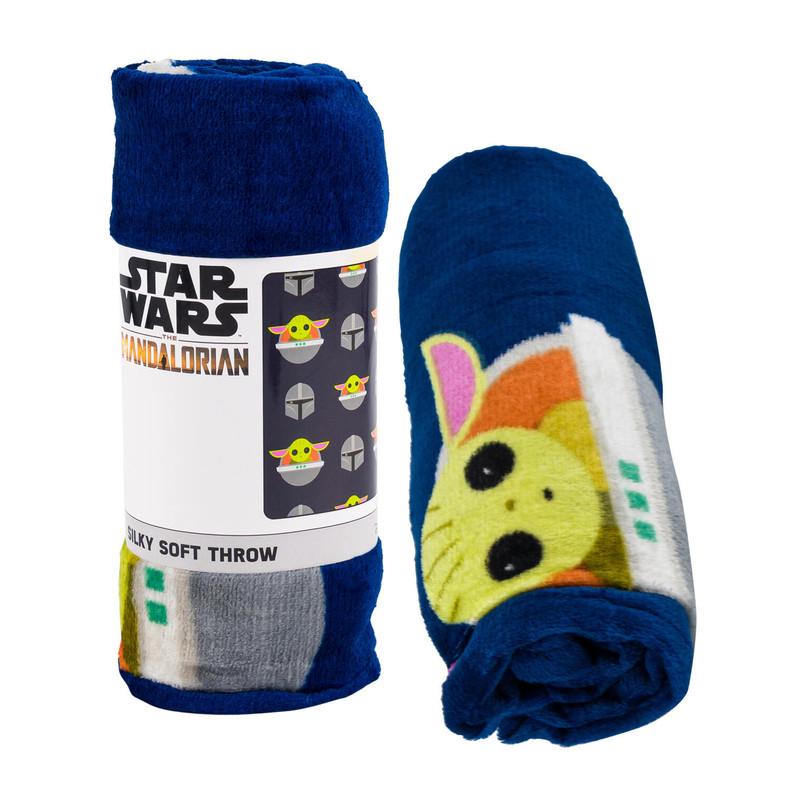 Star Wars The Mandalorian Grogu Silky SoftThrow Blanket - 40x50" - 1 Each - Polyester - Kids Blanket
