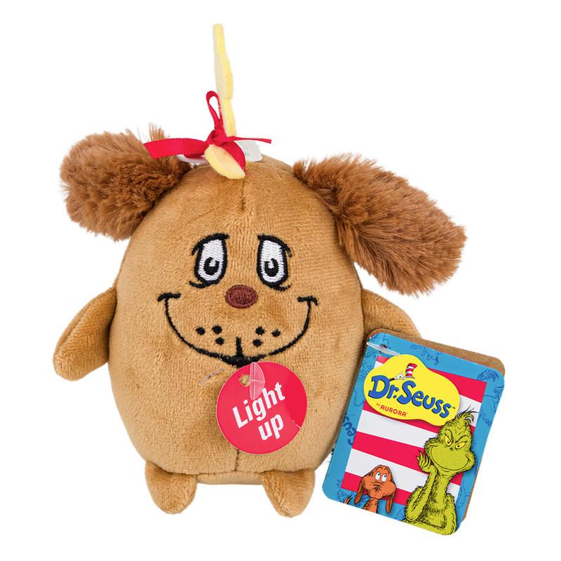 Aurora Dr. Seuss Light Up Max Plush Stuffed Toy, 3.5" image