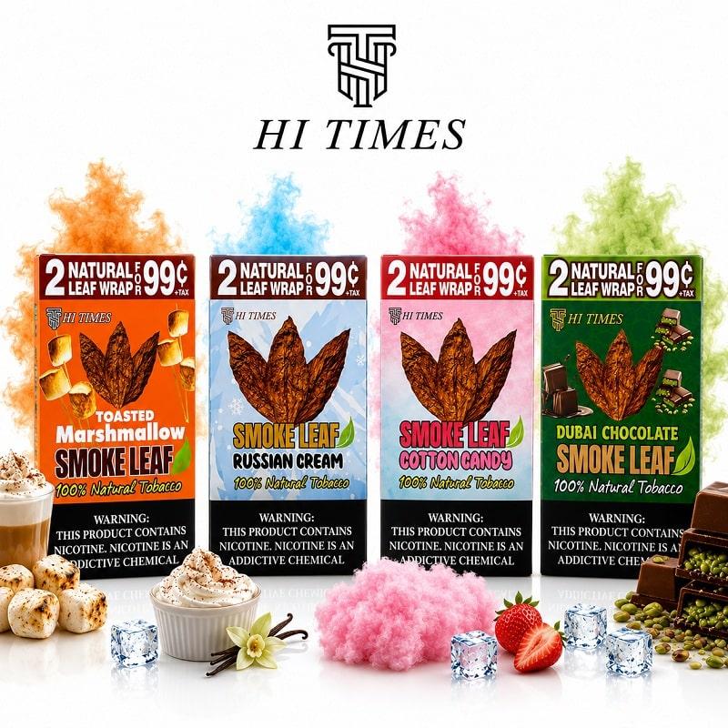 Hi Times Smoke Leaf Wraps 2pk for 0.99 Cents – 20 / Display