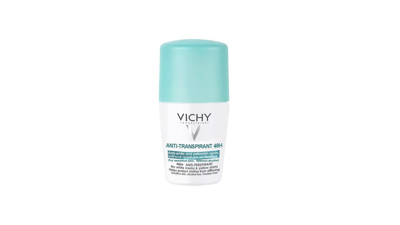 Anti-Transpirant 48H Roll-On Deodorant 4 Sensitive Skin. Anti-White & Yellowish Spots | Without Alcohol | Dry-Touch 50mL Deo with Classic Scent of Fresh Skin image