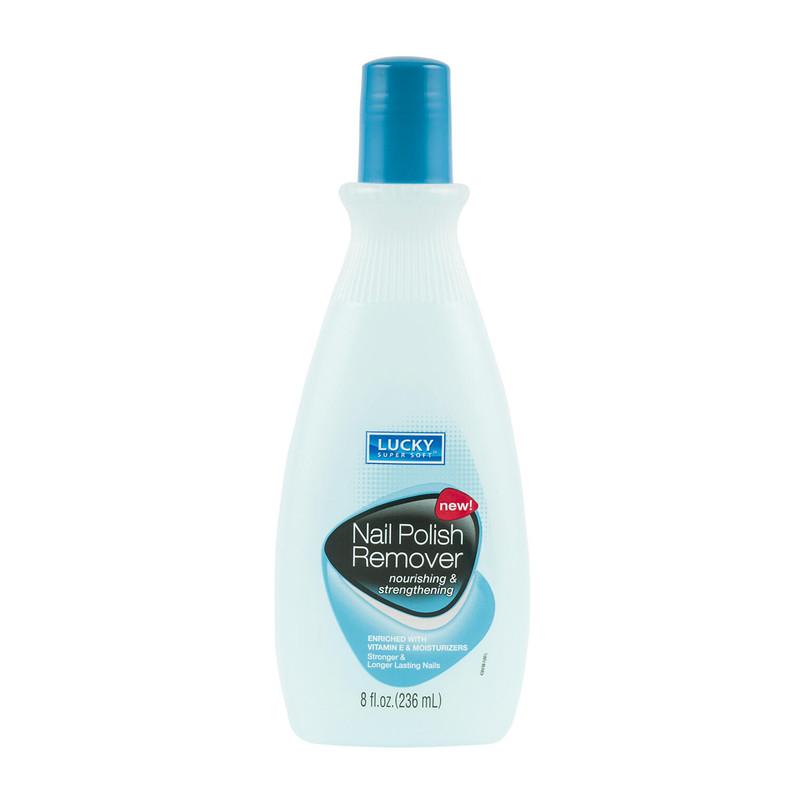 Lucky Super Soft Nail Polish Remover Nourishing & Strengthening - 8oz/236ml - Enriched With Vitamin E image