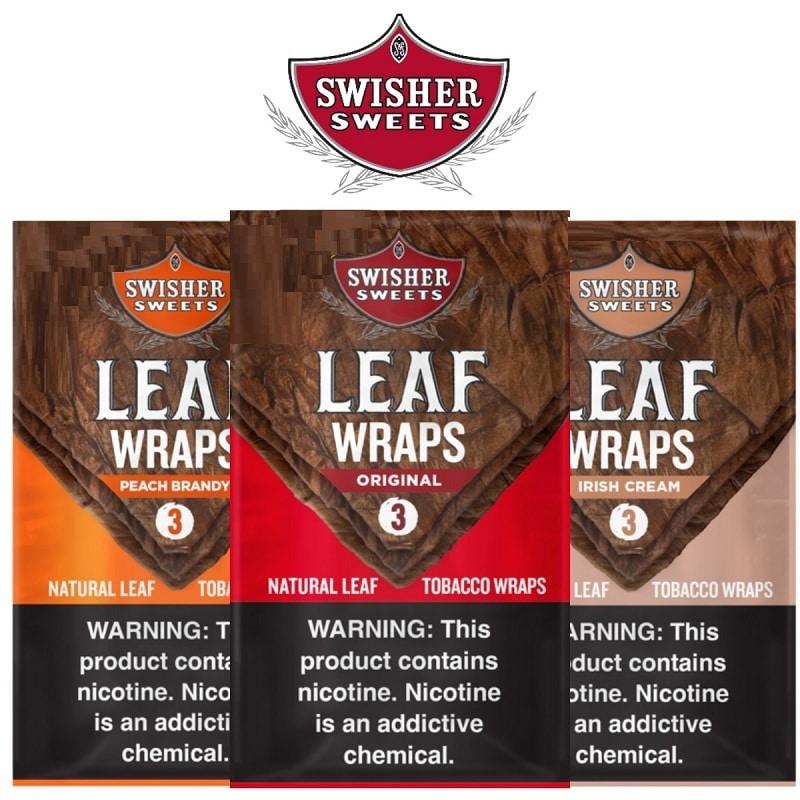 Swisher Sweet® Leaf Wraps 3 / Pouches 10 Pouches / Display