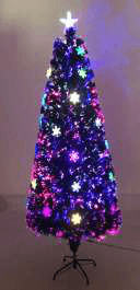 6 ft Green Fiber-Optic Pre-Lit Christmas Tree with Snowflakes 26-G-59 image