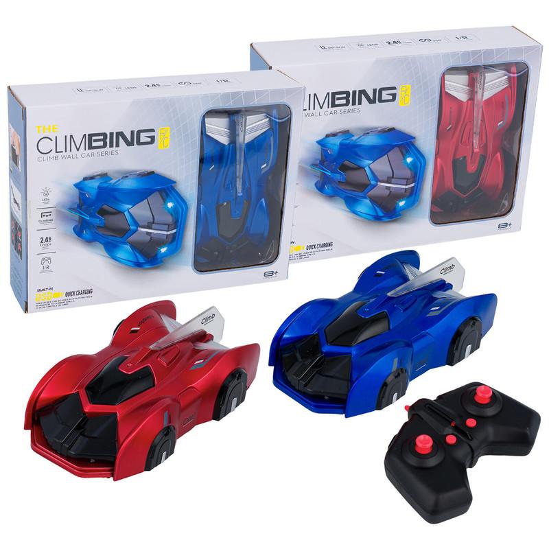 The Climbing Climb Wall RC Toy Car, Suction Vertical Driving, LED Lights, Assorted image