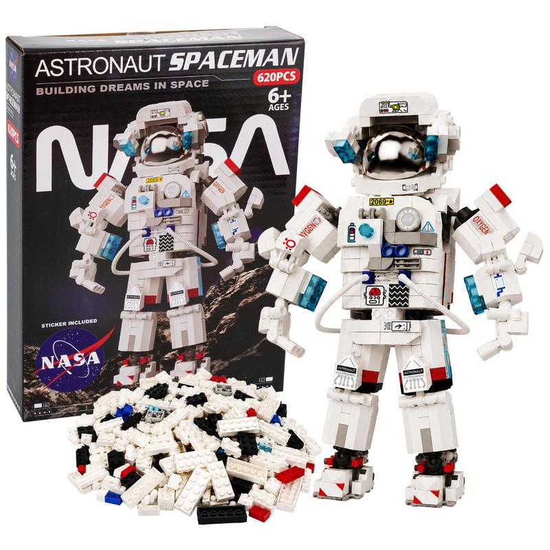 NASA Astronaut Spaceman Building Block Toy Set, 620pcs, Stickers Included image