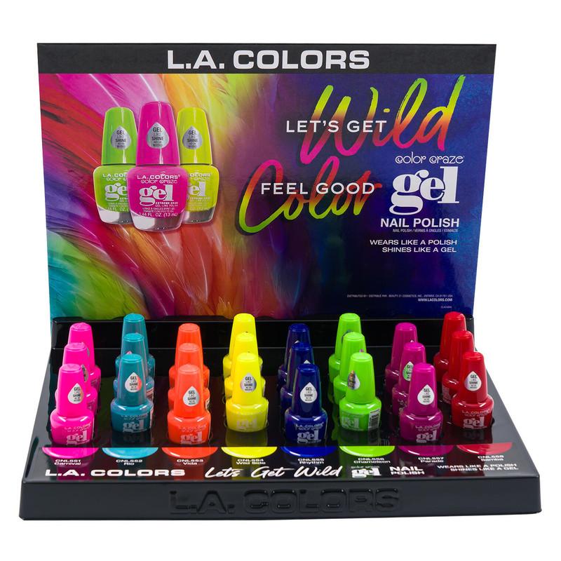 L.A. Colors Let’s Get Wild Color Craze Gel Nail Polish, Assorted image