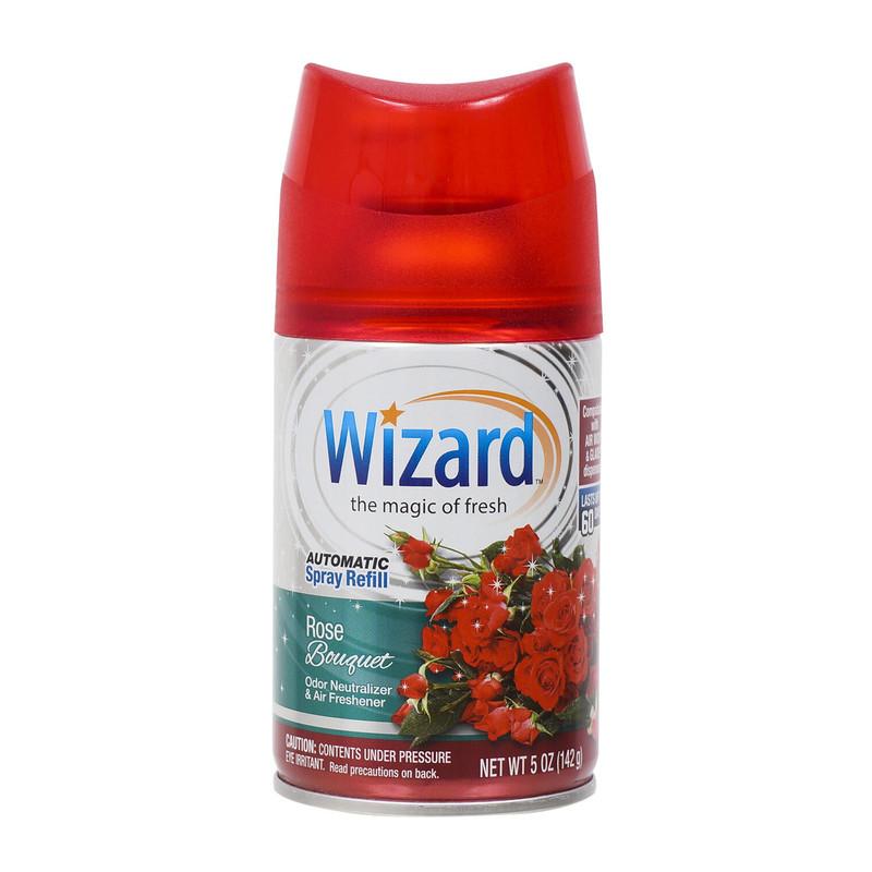 Wizard Odor Neutralizer & Air Freshener, 5 oz, Rose Bouquet