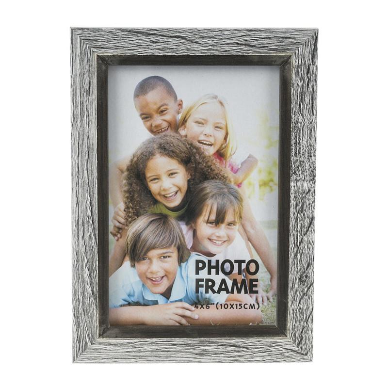 Photo Frame- 4"x6"- Gray and Black image
