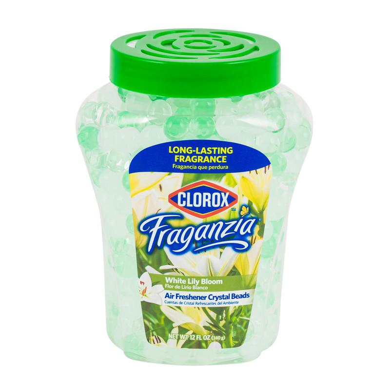 Clorox Fraganzia Air Freshener Crystal Beads - 12oz/340g - White Lily Bloom - Long Lasting Fragrance