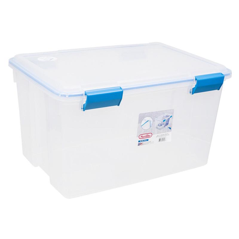 Sterilite Storage Box W/ Lid- 54qt- Clear image