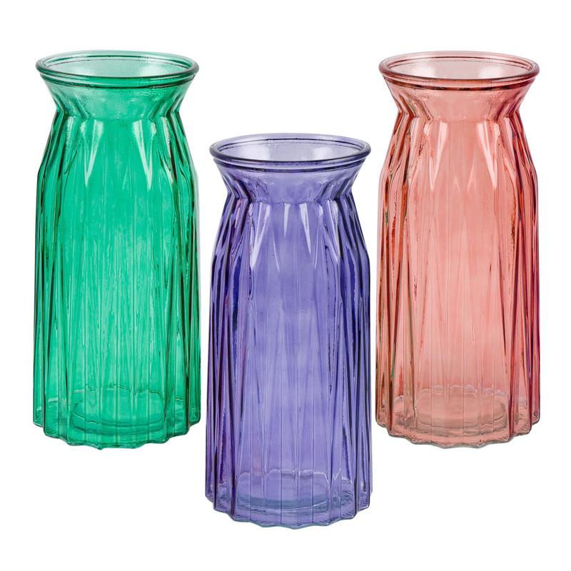 Glass Vase - 9.5" H - 3 Assorted Colors image