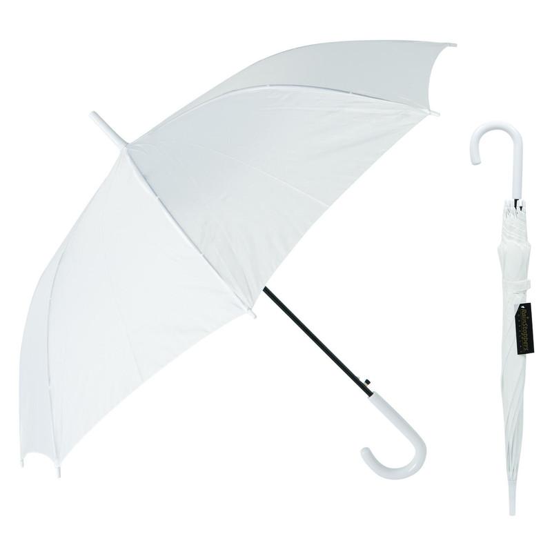 RainStoppers Easy-Carry Full-Sized Umbrella - White image