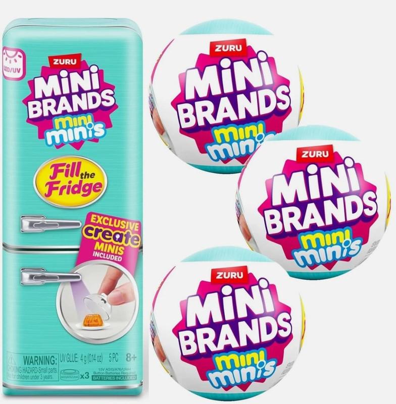 Zuru Mini Minis Refrigerator + 3 Capsules, Fill The Fridge Set, Mini Brands image