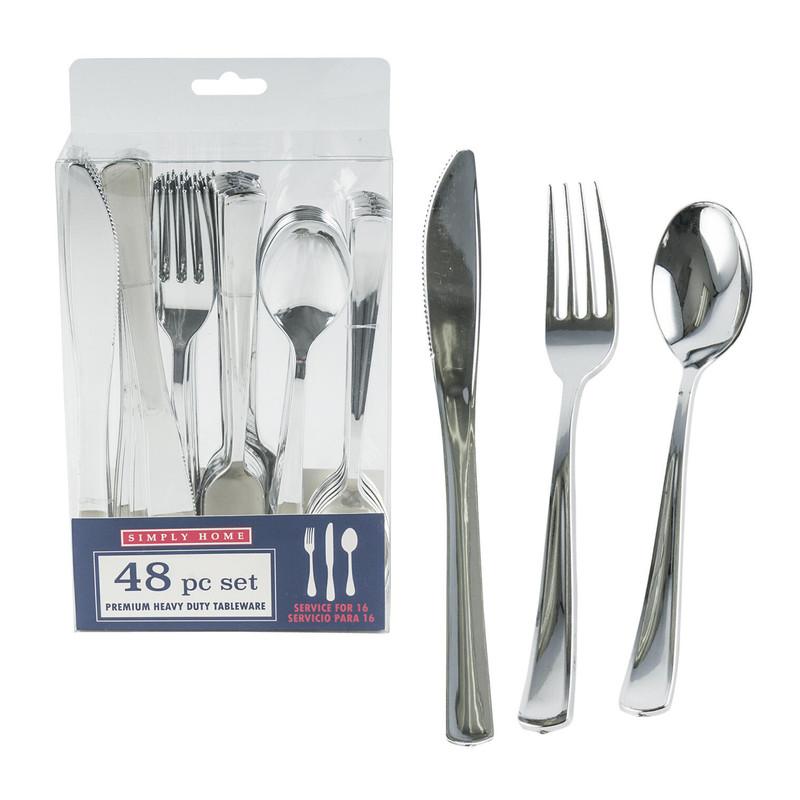 Simply Home 48 Piece Cutlery Set - Silver image
