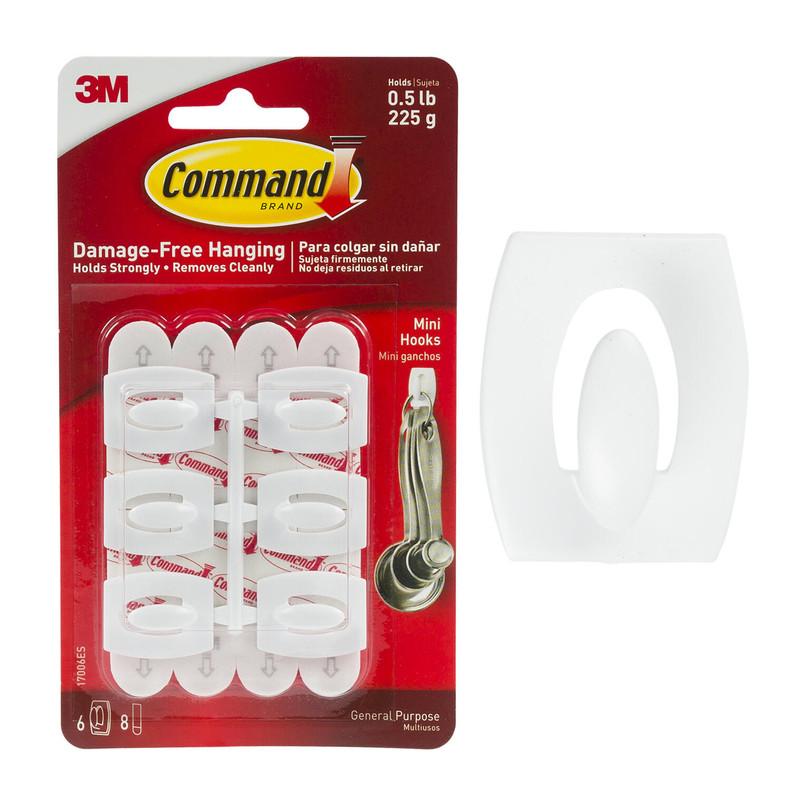Command General Purpose Mini Hooks, 6 Pack image