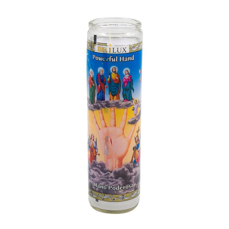 Mano Poderosa Powerful Hand Religious White Candle image