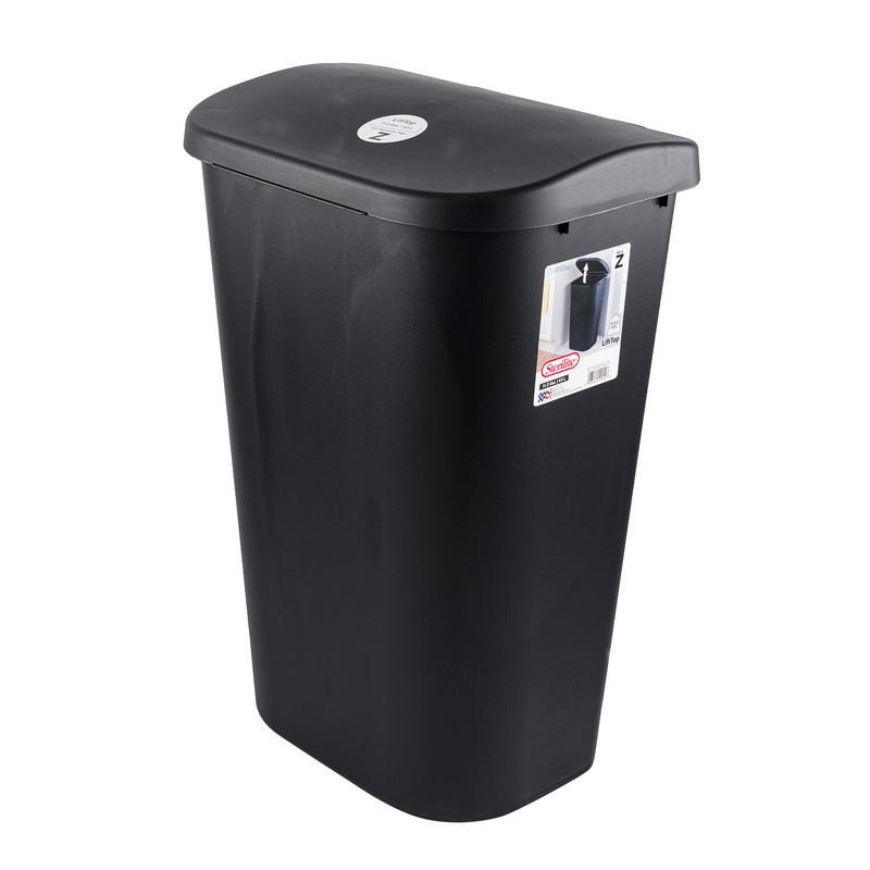 Sterilite Black LIFT Top 11-gal Wastebasket image