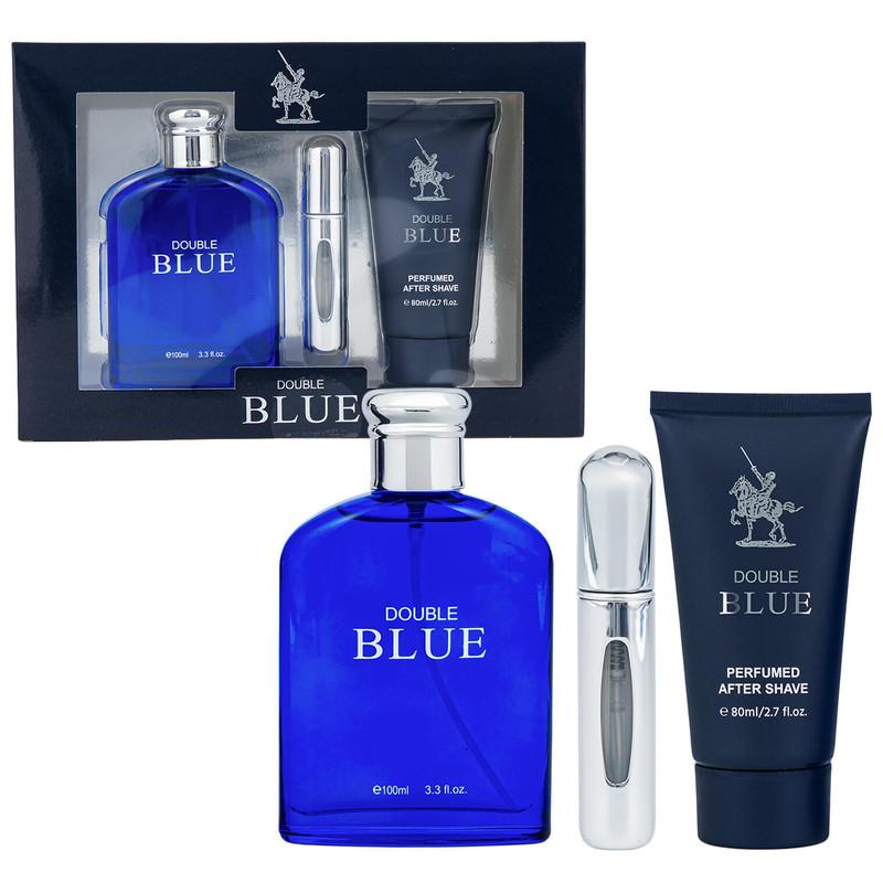 Royal Fragrance Double Blue Eau de Toilette Men's Fragrance Gift Set image