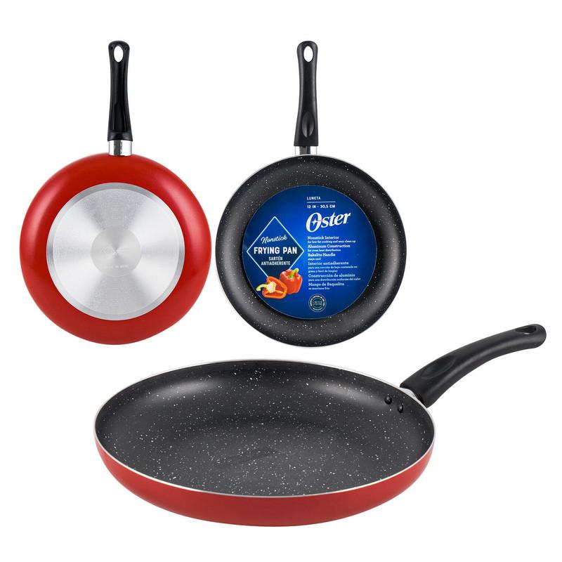 Oster Nonstick Frying Pan, 12" Red image