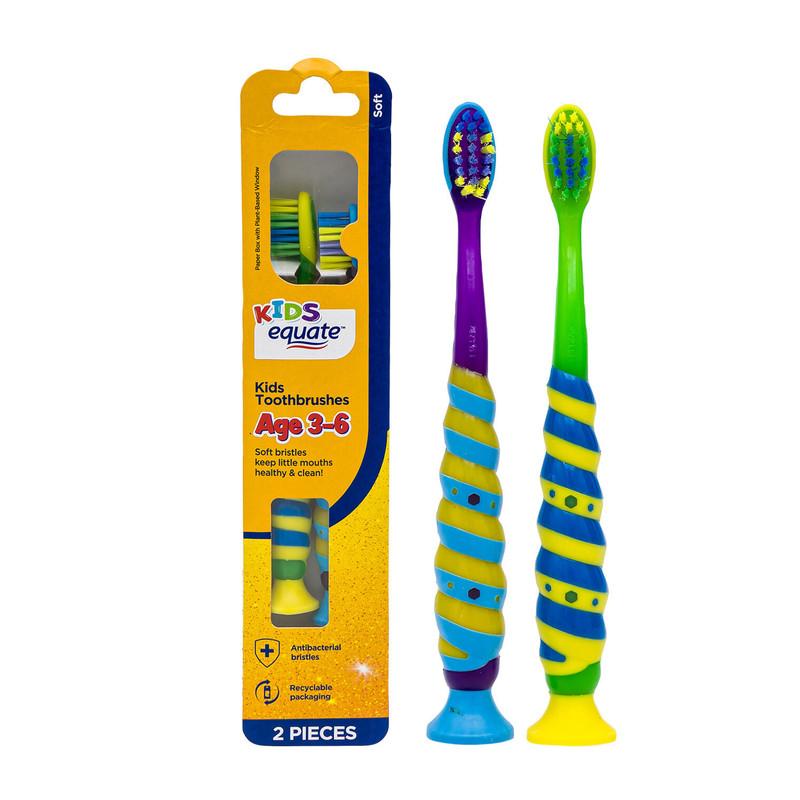 Equate Kids Soft Toothbrushes, 2-Pack