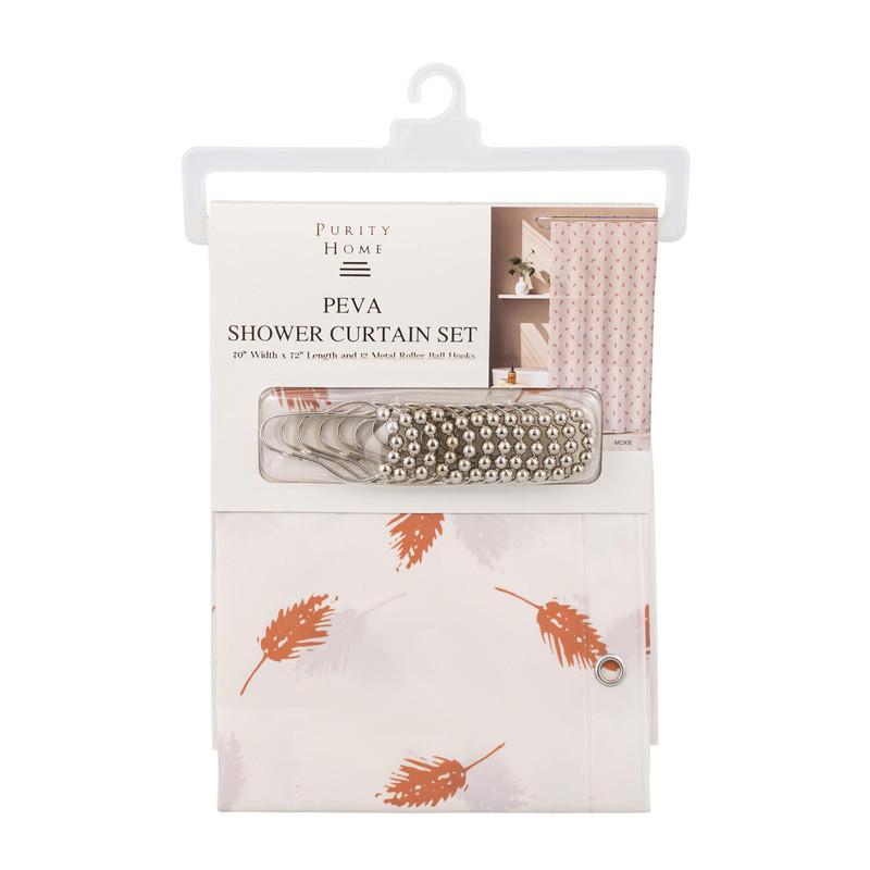 Purity Home PEVA Shower Curtain Set, 70in x 72in, Moxie image