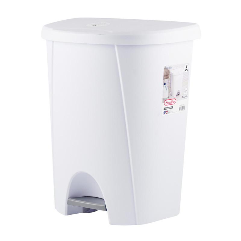 Sterilite White 6.6-gal Step-On Waste Basket image