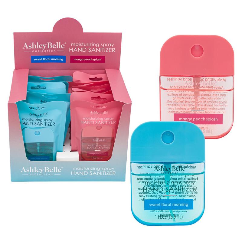 Ashley Belle Moisturizing Spray Hand Sanitizer 1oz, Sweet Floral Morning and Mango Peach Splash Assorted image