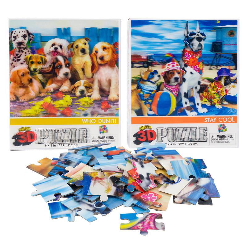 It's Just Fun!! Super 3D Puzzle, 9 x 6", 50 Pieces, Assorted image