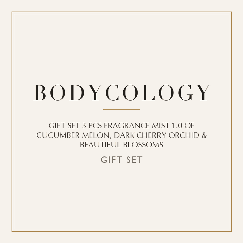 BODYCOLOGY GIFT SET 3 PCS FRAGRANCE MIST 1.0 OF CUCUMBER MELON, DARK CHERRY ORCHID & BEAUTIFUL BLOSSOMS image