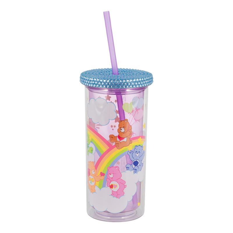 Care Bears Plastic Cold Cup Travel Tumbler with Straw, 20 oz image