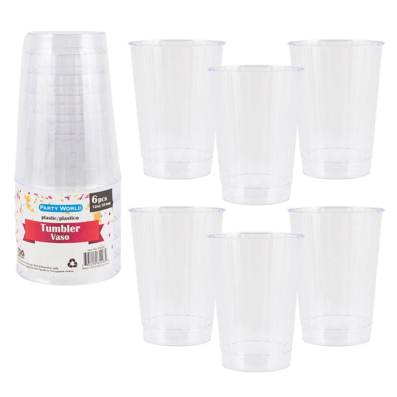 Party World 6-Piece Plastic Tumbler - 12oz image