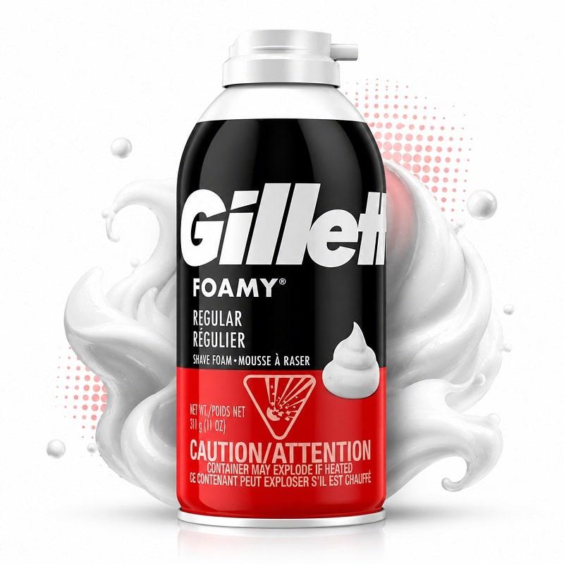 Gillette Foamy Shaving Cream, 11oz 12/ Case